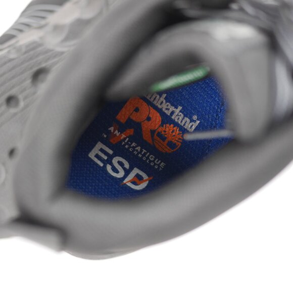 TIMBERLAND Pro Men's 8.5 Black leather anti fatigue composite toe ankle boots - Picture 10 of 13